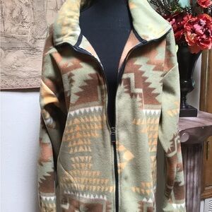 Southwestern Patterned Fleece Jacket